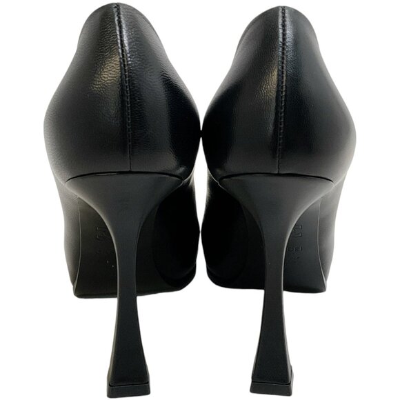 Casadei Black Leather Minorca Platform Pumps - Picture 5 of 11